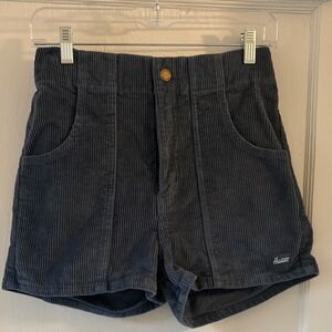 Hammies High-Waist Corduroy Shorts in Medium Blue